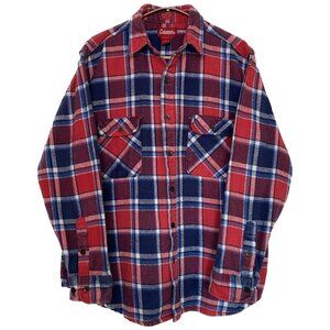 Vintage Coleman Plaid Jacket Men Large Red Blue White Shirt Gorpcore Grunge 90s